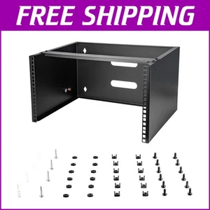Alloy Steel 6U Wall Rack - 14" Deep for Slim 19" IT Equipment, Lifetime Support - Picture 1 of 9