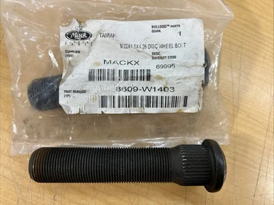 Lot of 2 Mack Truck 8609-W1403 Wheel Studs (6263) - Image 1 of 4