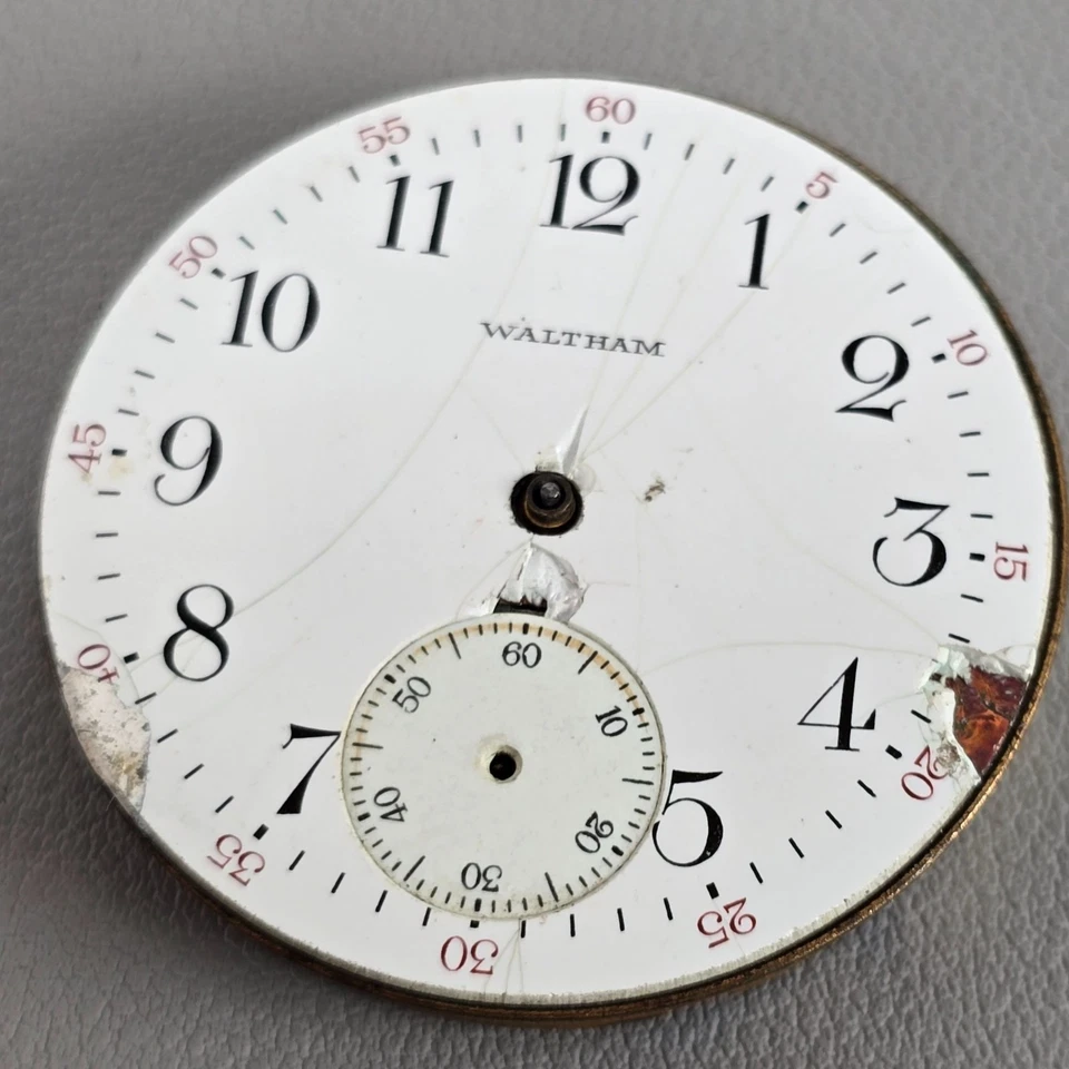 Reloj Bolsillo Waltham Movimiento Traveler Grado 1908 16s 7j Para Piezas O Reparación Foto 1 de 2