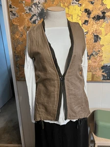 NWT So Cool Artsy Linen Adjustable Vest M - Picture 1 of 8