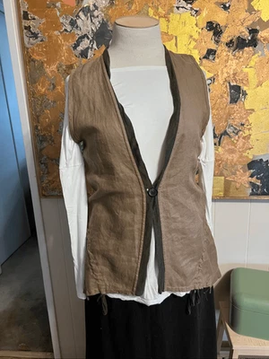 NWT So Cool Artsy Linen Adjustable Vest M - Image 1 of 4