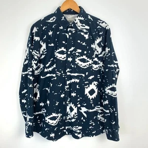 Carhartt Work In Progress Shard Shirt Medium Aztec Pattern Flannel Long Sleeve - Picture 1 of 12