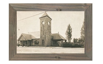 Estación de tren de ferrocarril depósito Stoughton Massachusetts MA Foto 1 de 2