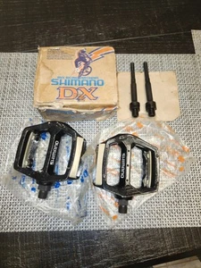 NIB Shimano DX Black BMX pedals pedalset 9/16 - Picture 1 of 12
