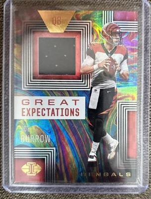 2020 Panini Illusions - Great Expectations Relics #GE1 Joe Burrow RC Jersey Card - Image 1 of 2