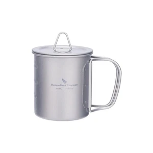 Titanium Cup with Lid Outdoor Camping Ultralight Water Tea Coffee Mug 200ML/3... - Picture 1 of 9