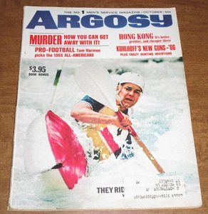 Vtg Oct 1965 Argosy Men's Pulp Magazine: Kuhlhoff's Gun Guide, Wenches, Football - Picture 1 of 10