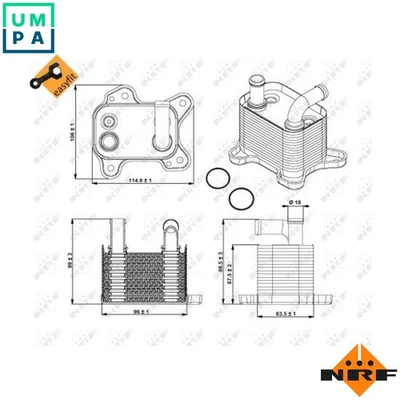 OIL COOLER AUTOMATIC TRANSMISSION 31342 FOR VAUXHALL CORSA/Mk/II COMBO/TOUR 1.7L - Image 1 of 4