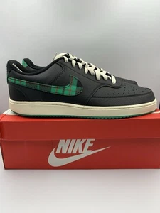 Nike Mens Court Vision Low FD0321-010 Black Green Sneakers Shoes Size 14 New - Picture 1 of 14