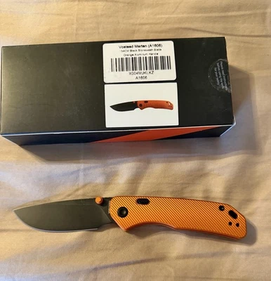 Navaja de Bolsillo Vosteed Marten Top Linerlock Naranja Aluminio Plegable 154CM A1606 Foto 1 de 2