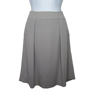 Fendi Womens Gray Knee-Length Pleated A-Line Skirt Size 42 Made In Italy - Image 1 of 4