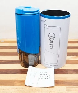 Oomph Coffee Maker 2-in-1 piston brew coffee maker and insulated travel cup Blue - Picture 1 of 12