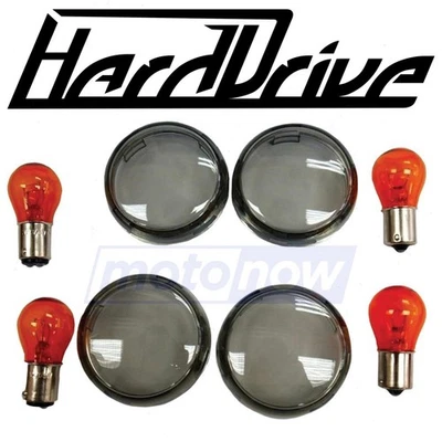 HardDrive Smoked Turn Signal Lens Kit for 2000-2010 Harley Davidson FXD Dyna hj - Imagem 1 de 4