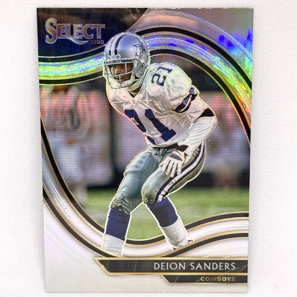 2020 Panini Select DEION SANDERS FIELD LEVEL SILVER PRIZM #321 Cowboys RARE SP - Image 1 of 2