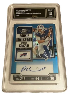 2023 Contenders Optic Dalton Kincaid Rookie Ticket Teal No. 107 Auto /99 GMA 10 - Bild 1 von 3