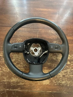 2006-2013 AUDI A3 S-Line  BLACK LEATHER STEERING WHEEL W/ PADDLE SHIFTERS OEM. U - Image 1 of 4