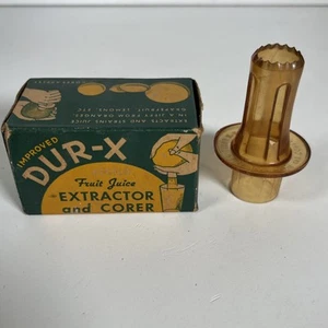 Utensile da cucina vintage Dur-X estrattore succo frutta e carotaggio RARO scatola verde anni 50 - Foto 1 di 12