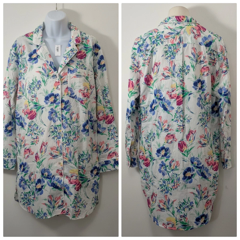 Nuevo Camisón Gap Body Floral Algodón Crujiente Popelina Precio de venta sugerido por el fabricante 59,95 USD Foto 1 de 4