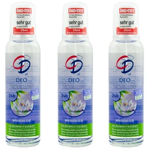 CD deodorant natural spray water lily 3 x 75ml 24H protection - eco test: very good