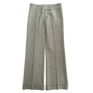 PATRIZIA PEPE Firenze 1P0462 Wool Tweed Pant Wide Leg Trousers Grey It42 W29 L31 - Picture 1 of 6