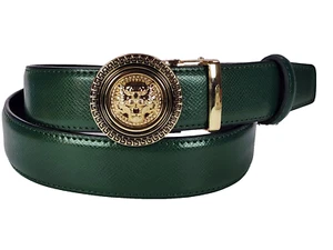 Automatic Buckle Belt Tiger Head one size adjustable Green Unisex - Picture 1 of 9