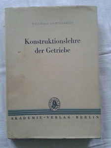 Konstruktionslehre der Getriebe, Fachbuch Lehrbuch 1967 - Bild 1 von 1