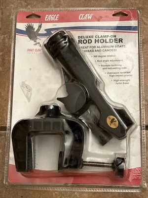 Soporte de caña de pescar Eagle Claw Deluxe con abrazadera kayak canoa aluminio universal Foto 1 de 4