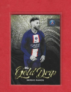 Topps PSG Official Team Set Paris Saint Germain 2022-23 Gold Drip Sergio Ramos - Imagen 1 de 1