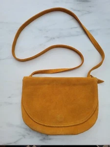 Urban Outfitters Yellow Tan Suede Leather Handbag cross body Messenger Bag NEW❤ - Picture 1 of 12