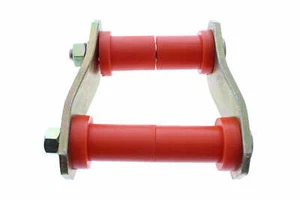 REAR LEAF SPRING SHACKLE AND BUSHES FOR MITSUBISHI PAJERO SHOGUN L043G 2.3TD - Picture 1 of 6