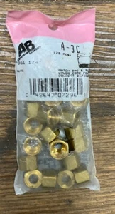 ANDERSON BARROWS PB61 1/4" COMPRESSION NUTS NEW BAG OF 25  - Picture 1 of 4