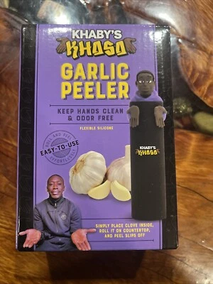 Pelador de silicona Khaby’s Garlic - Fácil de usar - Mantiene las manos limpias Foto 1 de 3