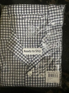 Fruit of the Loom Men's Long Sleeve Pajama Set NWT Navy Large - Picture 1 of 3