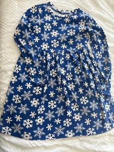 Hanna Andersson Christmas Holiday Print Dress LET IT SNOW SIZE US 8 / 130 CM - Picture 1 of 2