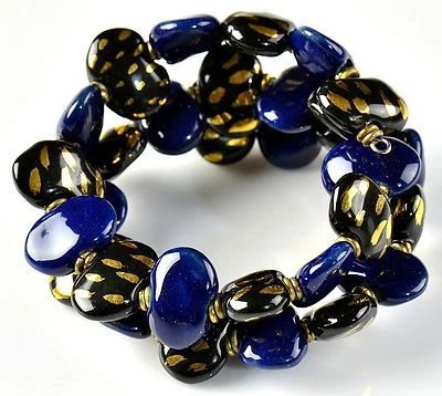 NOVA-Pulseira de joias da moda pintada à mão com miçangas Kazuri África (KJB-50007) - Imagem 1 de 2