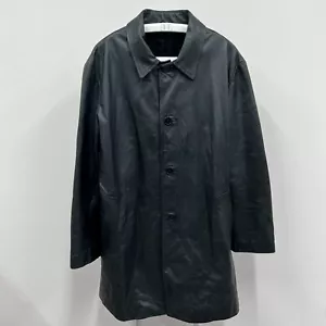 Vintage Reiss London Leather Jacket Coat Men's Size XL/L - Picture 1 of 11