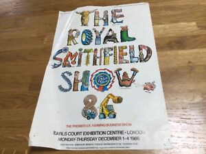 royal smithfield show poster Earl’s Court 1986 creased a bit,needs to be framed.