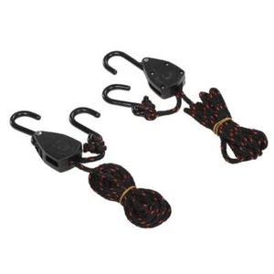 DORSAL Ratchet Canoe and Kayak Bow and Stern Tie Downs 1/4" Heavy Duty Adjustabl - Picture 1 of 6