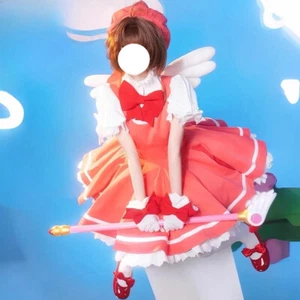 Cardcaptor Sakura Cosplay rot und weiß Kampfanzug weibliche Anime Figur - Bild 1 von 17