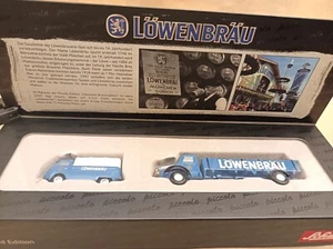 Schuco Piccolo,Set “Löwenbräu” with 2 models Diecast, Lim. Edit. 2222 pcs,new - Foto 1 di 6
