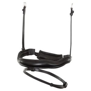 FSS ENGLISH LEATHER ANATOMIC Noseband Padded SHAPED CUT AWAY Crank TWIN BUCKLES  - Picture 1 of 3
