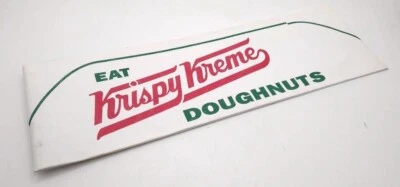 Eat Krispy Kreme Donuts Papel Empleado Cocinero Sombrero Gorra Publicidad Crema Crujiente Foto 1 de 2