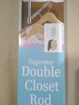 Whitmor 6021-378 Ébano Cromo Colección Doble Armario Varilla Foto 1 de 2