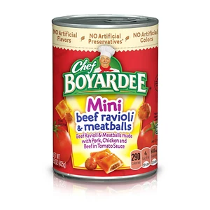 Chef Boyardee Mini Beef Ravioli and Meatballs, 15 Oz Can - Picture 1 of 12