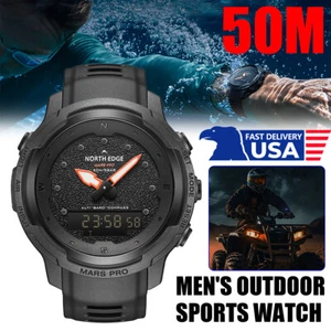 North Edge Men Military Sports Thermometer Barometer Electronic Smart Watch 2025 - Picture 1 of 14