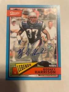 2018 Classics Rodney Harrison Significant Signatures Blue #181 Patriots #1/3 SSP - Picture 1 of 2