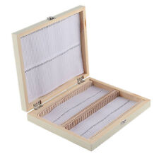 Wooden Box with Lock Storage for Lab Glass Prepared Microscope Slides Storing