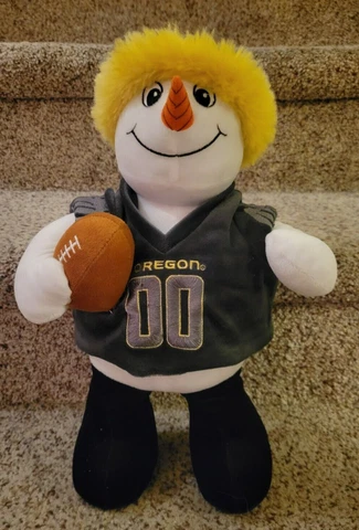 Oregon Ducks Football Standing Snowman Plush 15 in Tall Forever Collectibles Cover