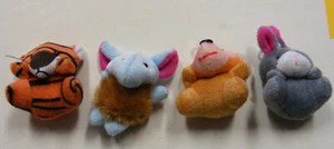 LOT OF 4 SMALL PLUSH  STUFFED ANIMALS APPROXIMATELY 2" X 2" - Picture 1 of 1
