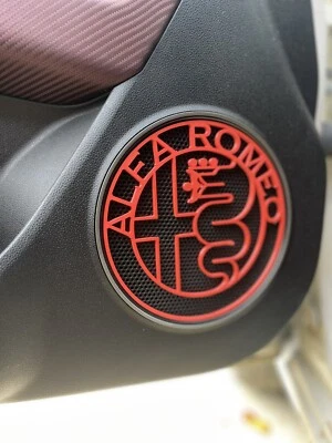 COPPIA 2 SPEAKER COVER 3D GRIGLIE  ALTOPARLANTI Alfa Romeo Mito 145 mm - Image 1 of 4